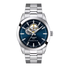 Tissot Gentleman Open Heart 40mm T127.407.11.041.01 - Zifferblatt Blau, Armband Stahl