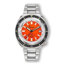 Squale 2001 Reverse Orange 40mm Edelstahlband 2001BKOR.AC - Zifferblatt Orange, Armband Stahl