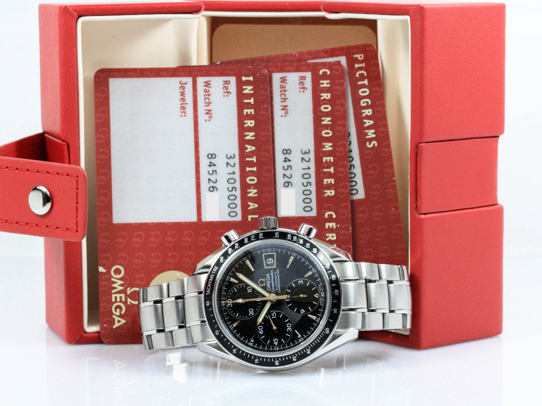 Speedmaster Date 40 mm Omega Papiere Referenz 32105000