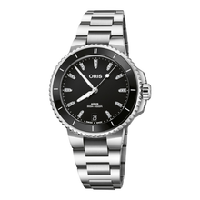 Oris Aquis Date Diamonds 36,5mm 01 733 7792 4194 – Zifferblatt Schwarz, Armband Kautschuk