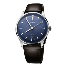 Oris Artelier Date 38mm 01 733 7810 4055 – Zifferblatt Blau, Armband Leder