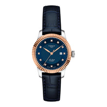 Tissot Le Locle Lady Goldlünette 29mm T932.207.46.046.00 - Zifferblatt Blau, Armband Leder