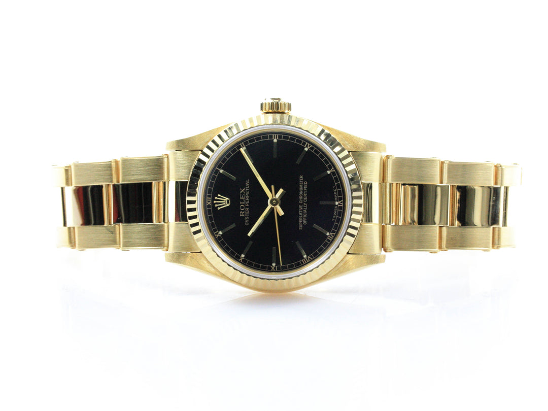 Oyster Perpetual Medium Black Dial Referenz 67518