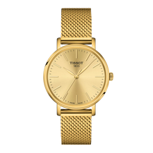 Tissot Everytime 34mm T143.210.33.021.00 - Zifferblatt Champagner, Armband Milanaise Stahl mit PVD-Beschichtung