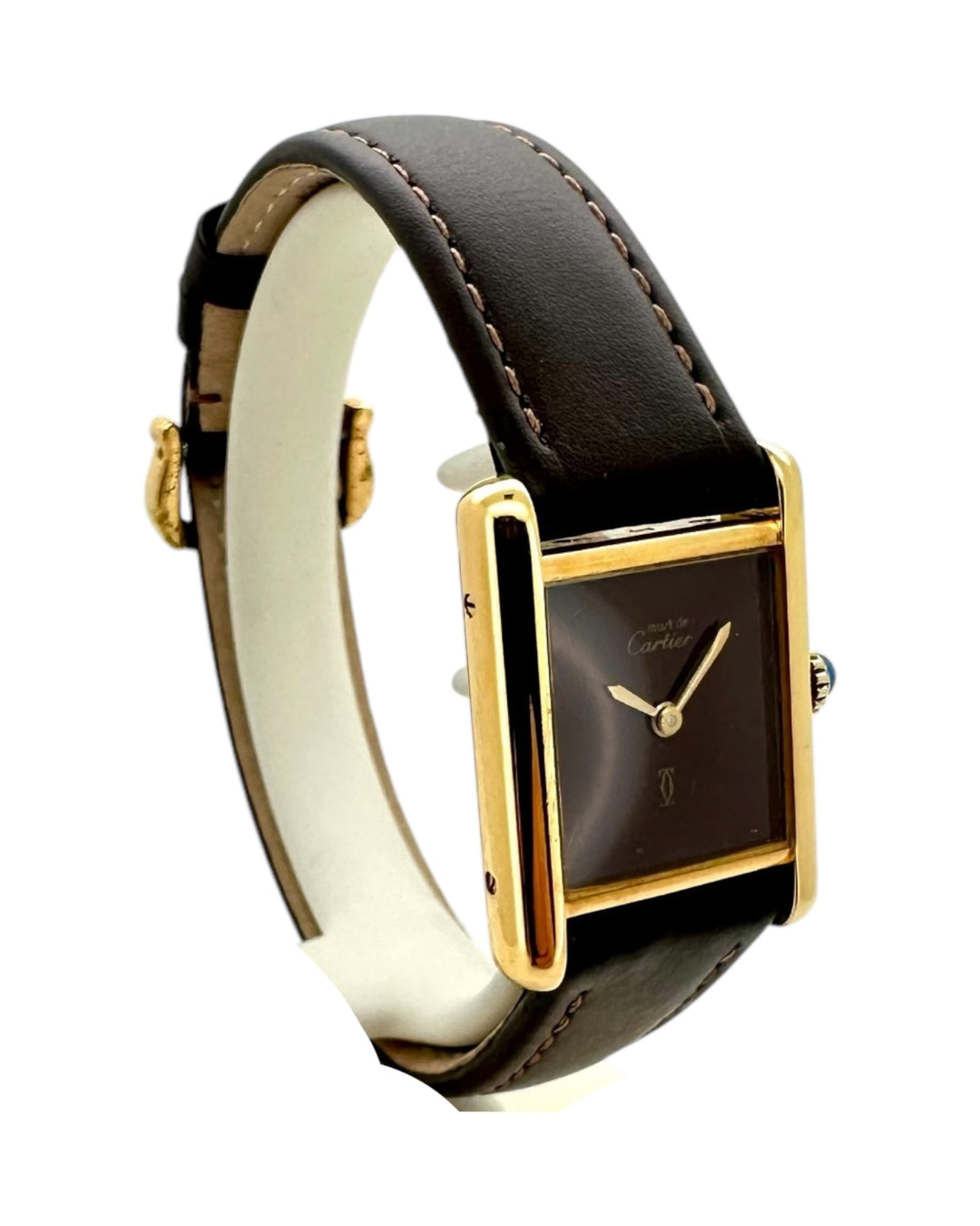 Cartier Tank 20 mm 925 Silber Gold Plated Handwinding
