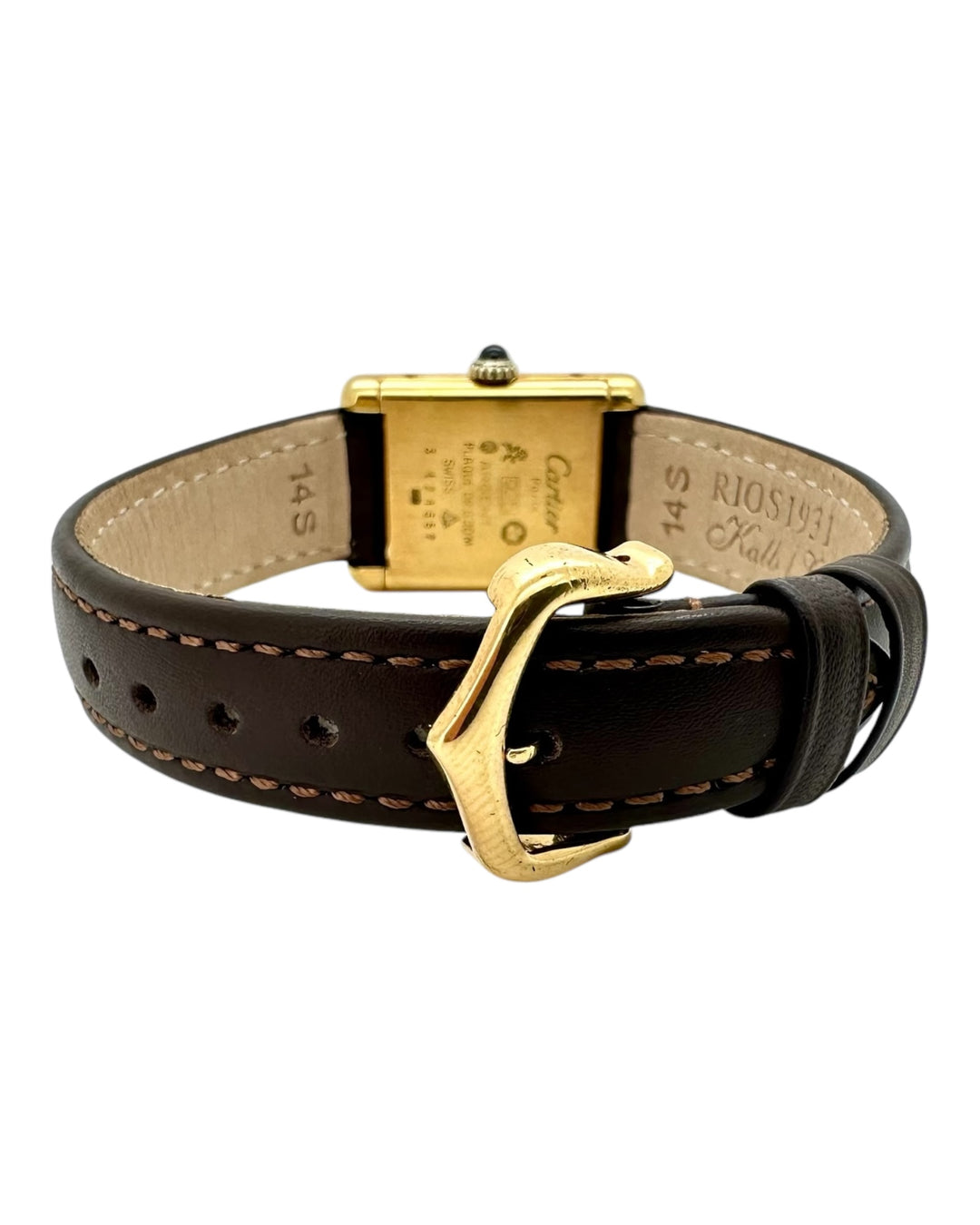 Cartier Tank 20 mm 925 Silber Gold Plated Handwinding