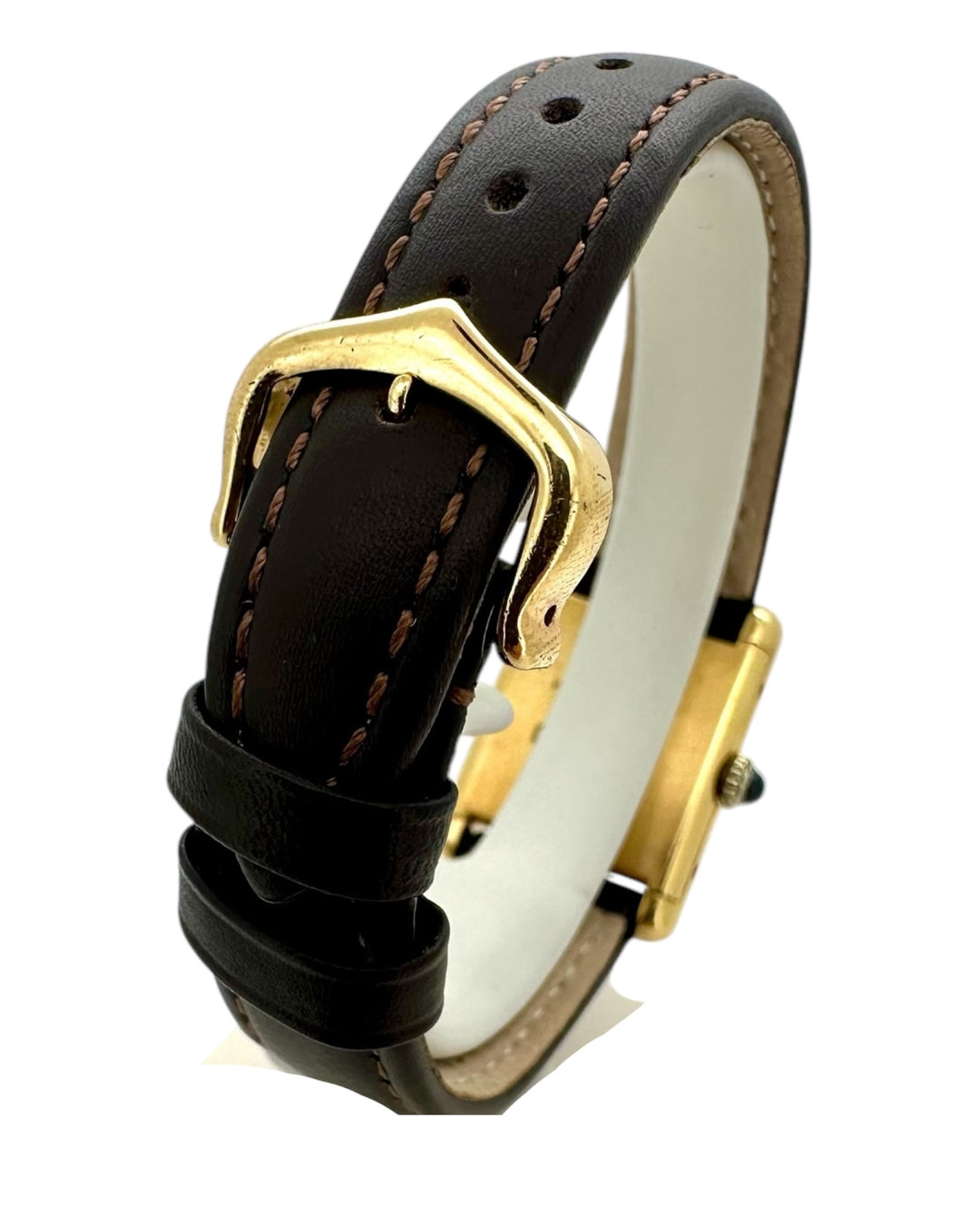 Cartier Tank 20 mm 925 Silber Gold Plated Handwinding