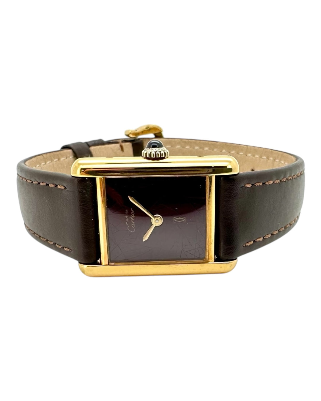 Cartier Tank 20 mm 925 Silber Gold Plated Handwinding