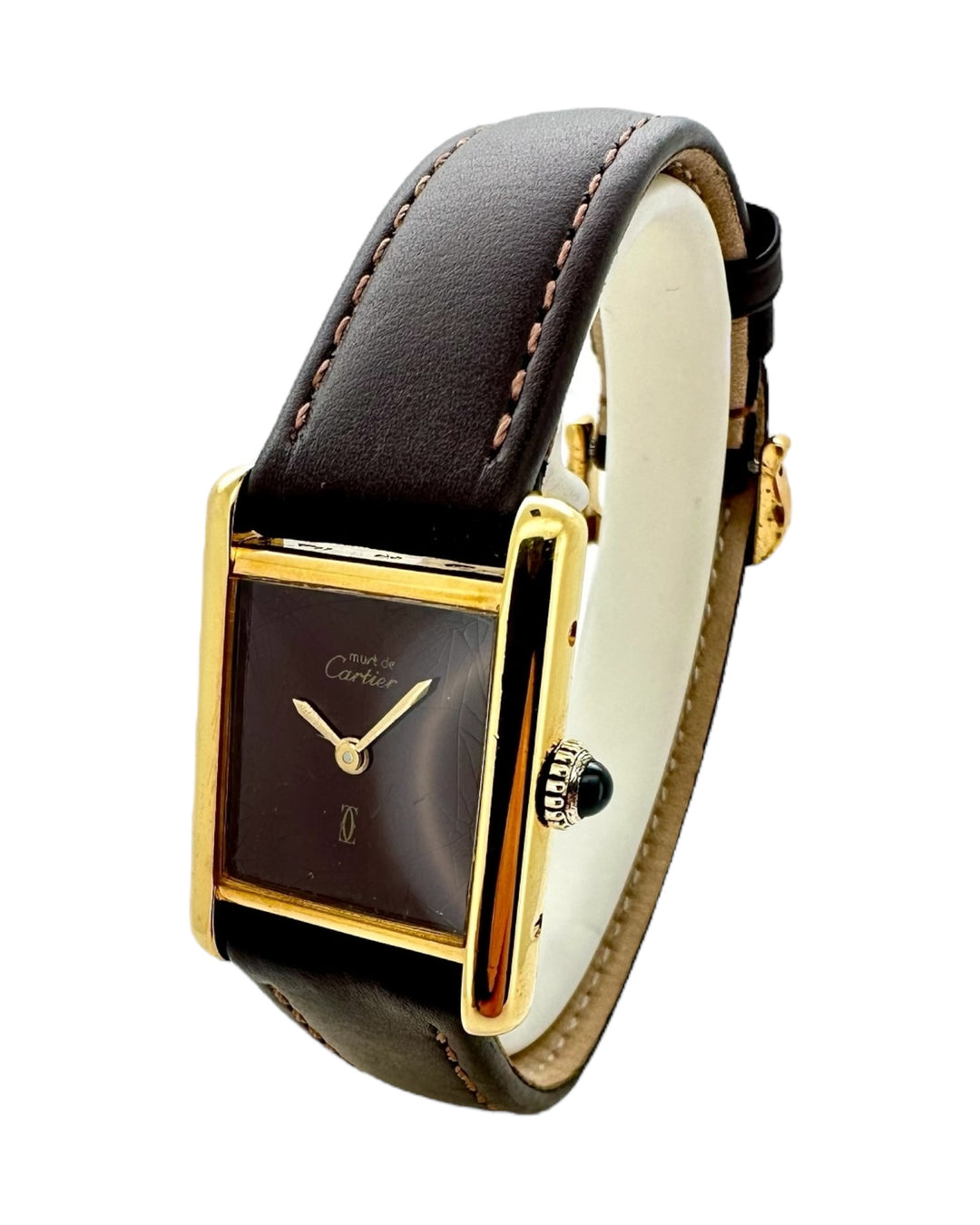 Cartier Tank 20 mm 925 Silber Gold Plated Handwinding