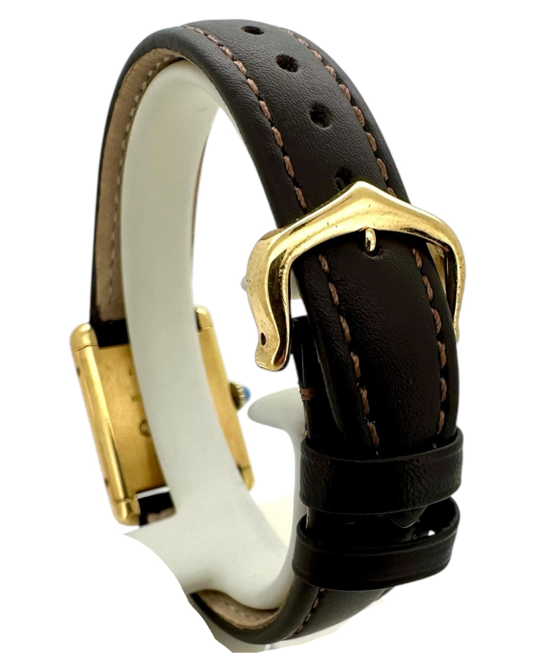 Cartier Tank 20 mm 925 Silber Gold Plated Handwinding