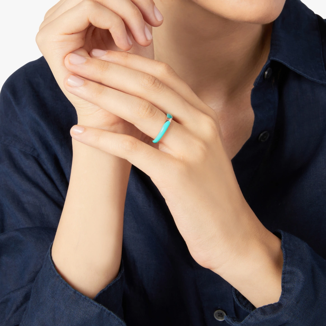 Ring Rondelle Türkis