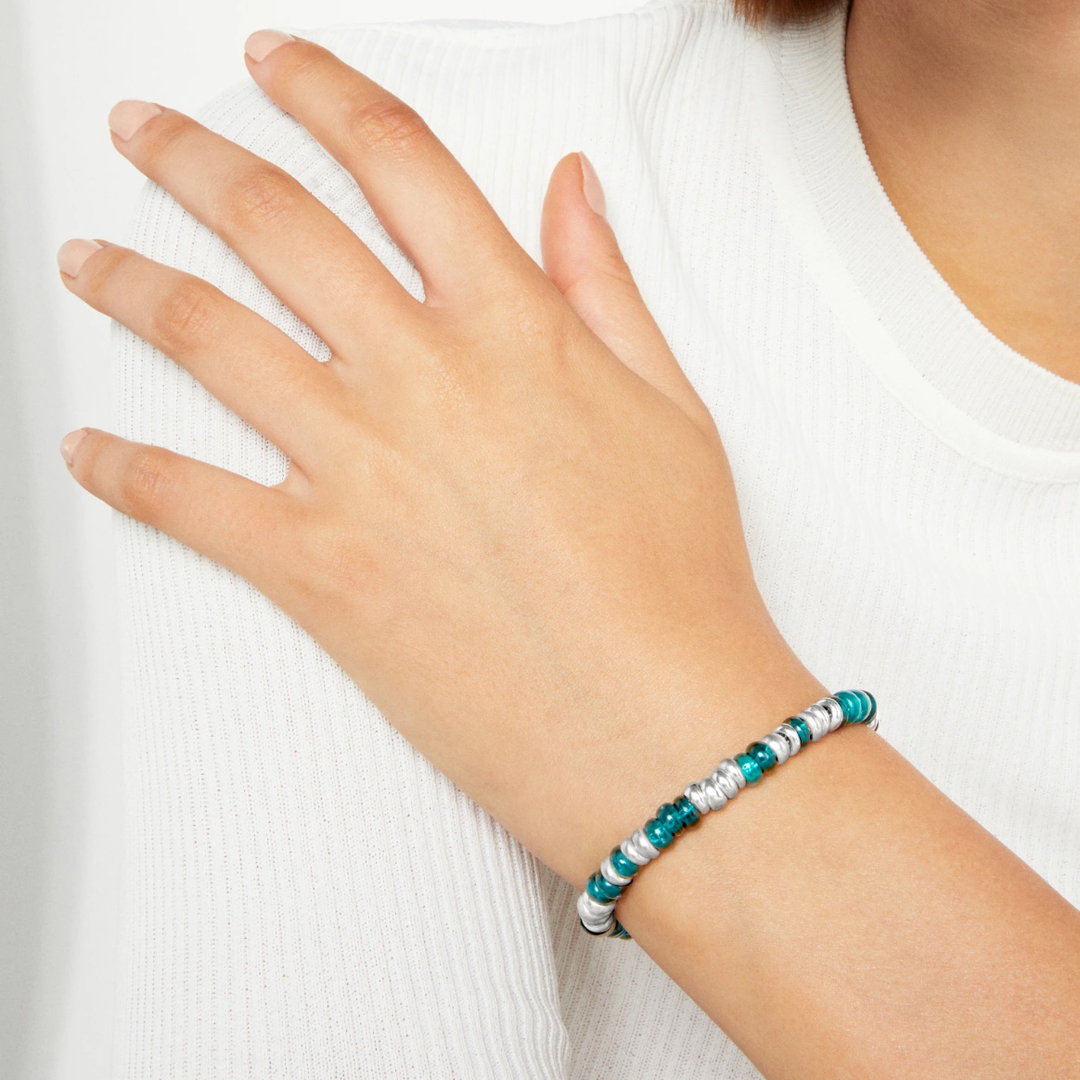 Armband Rondelle Blau