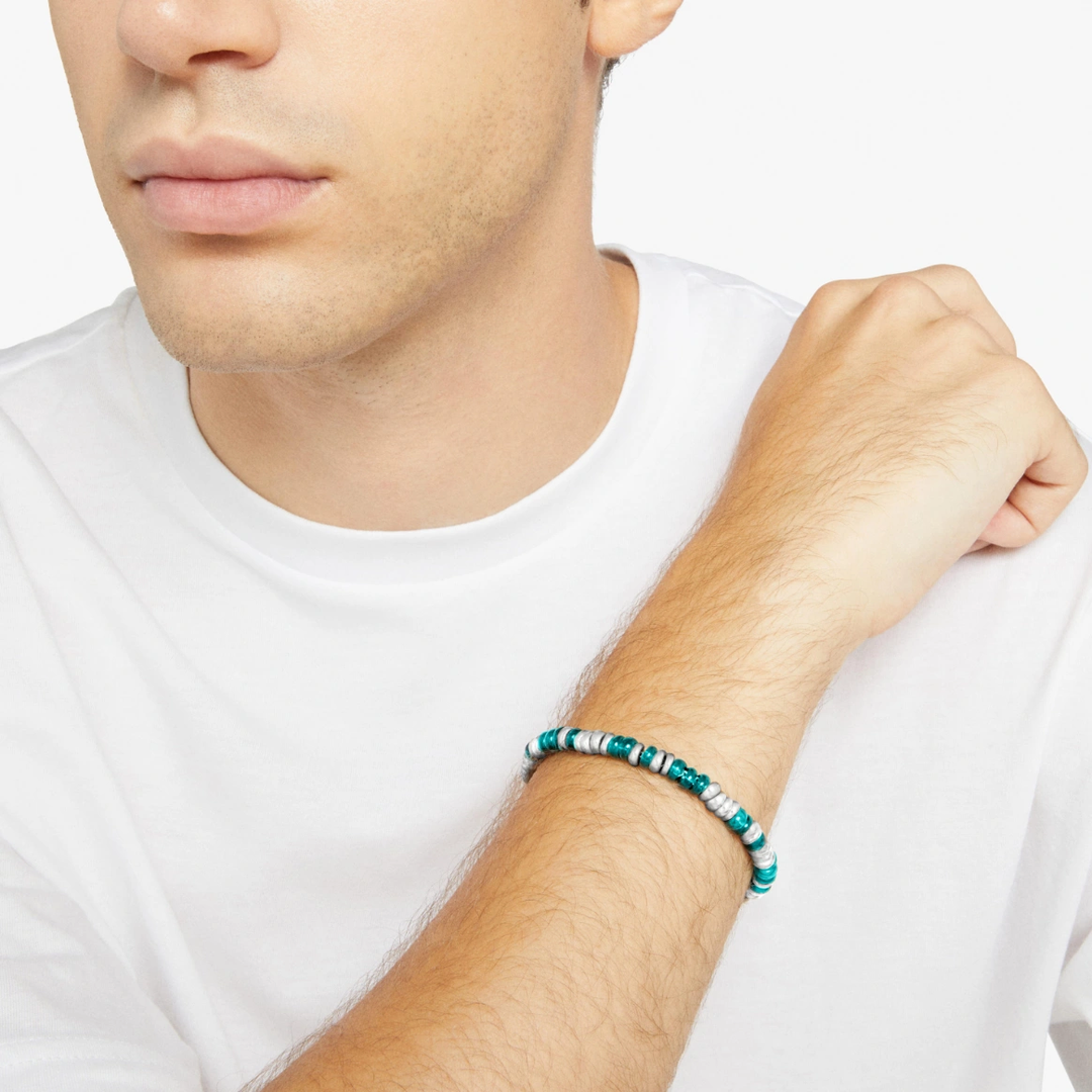 Armband Rondelle Blau