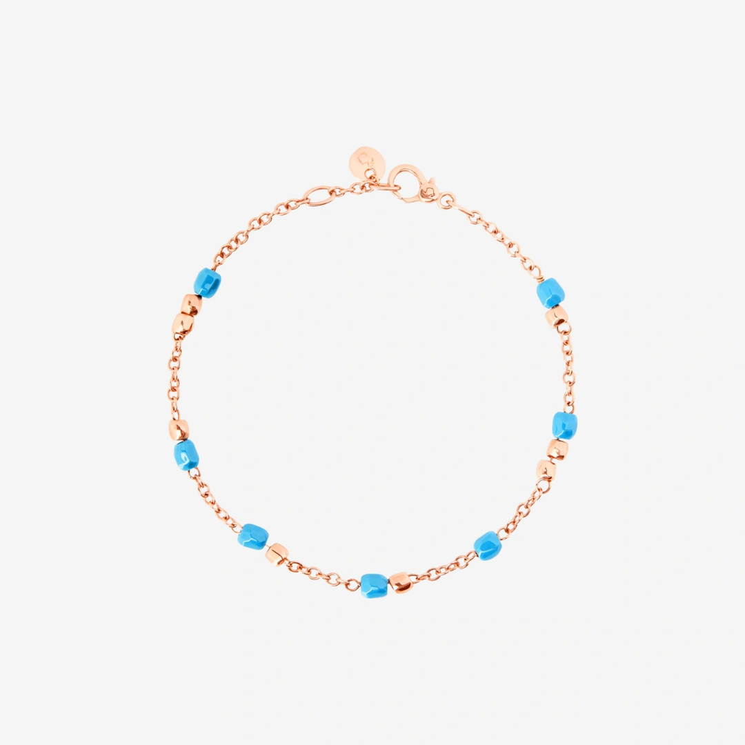 Armband Mini-Granelli Rosé Türkis