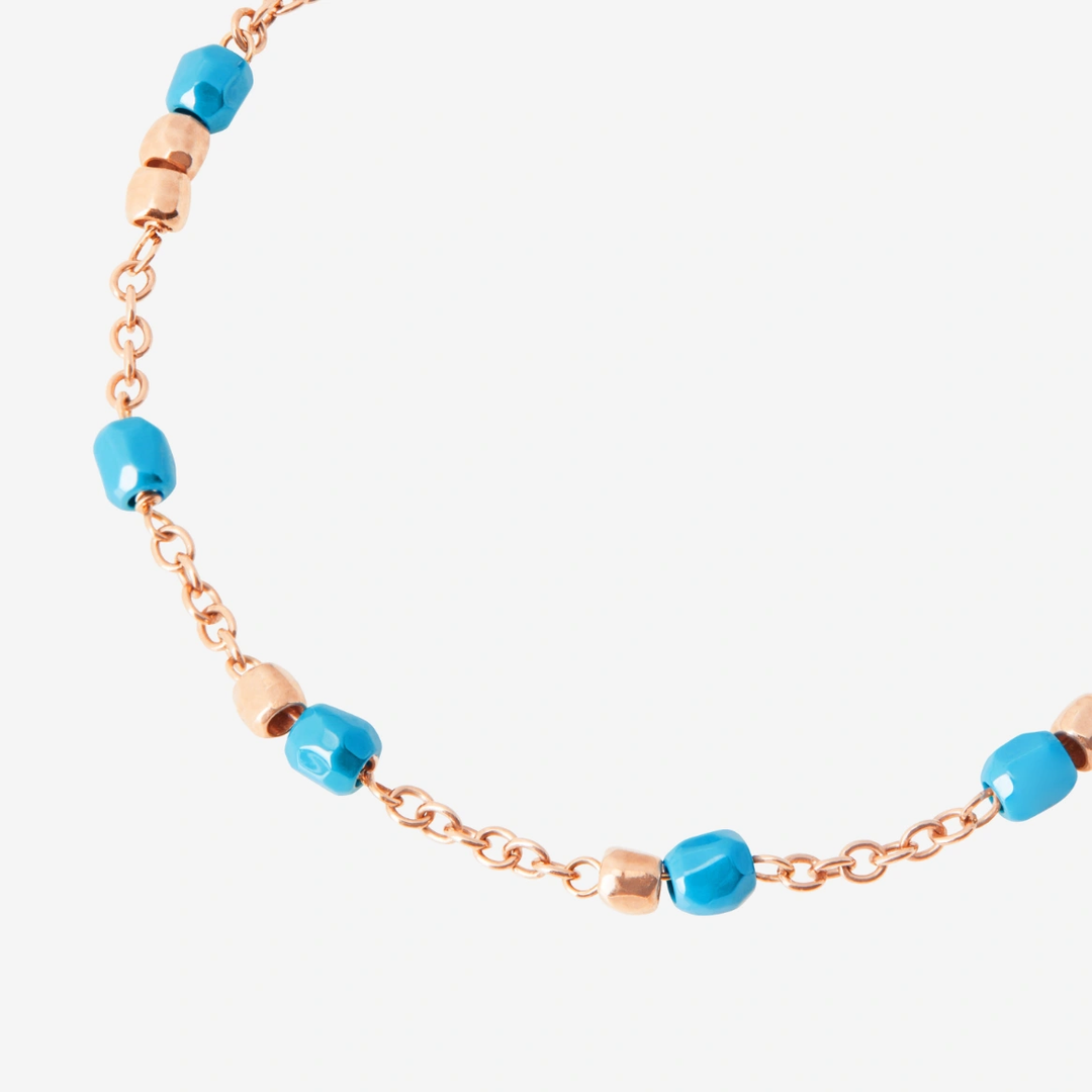 Armband Mini-Granelli Rosé Türkis