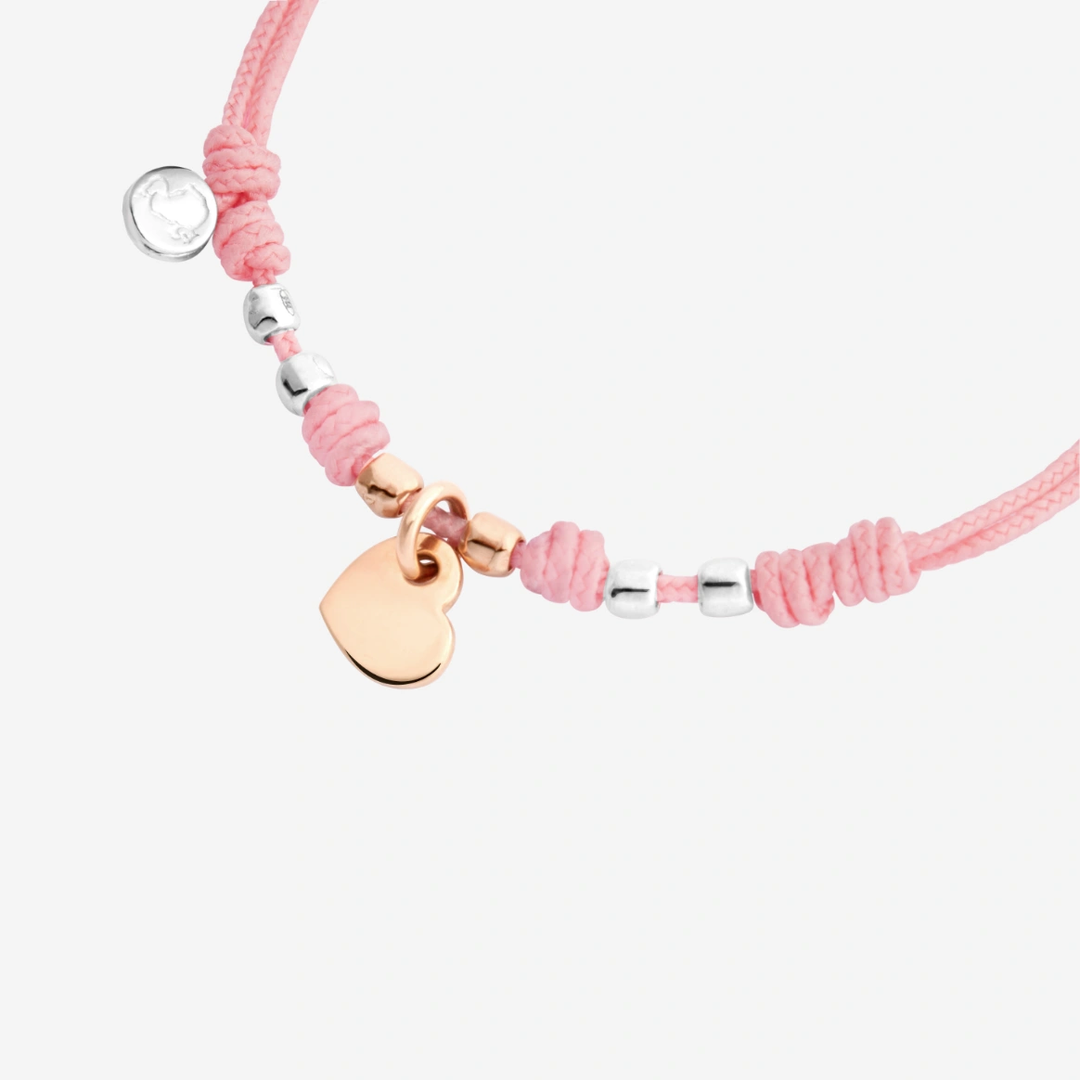 Kordelarmband Herz