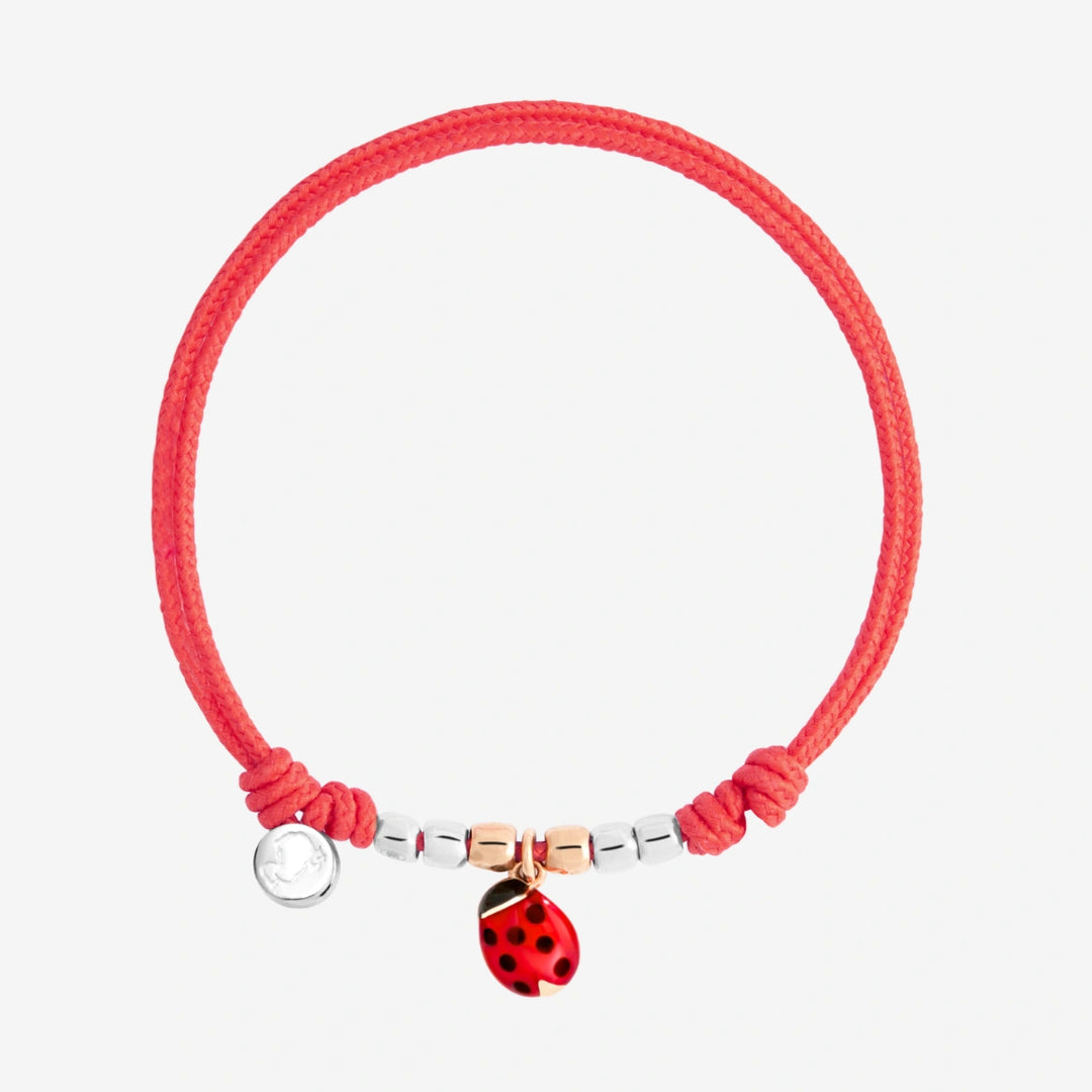 Kordelarmband Marienkäfer