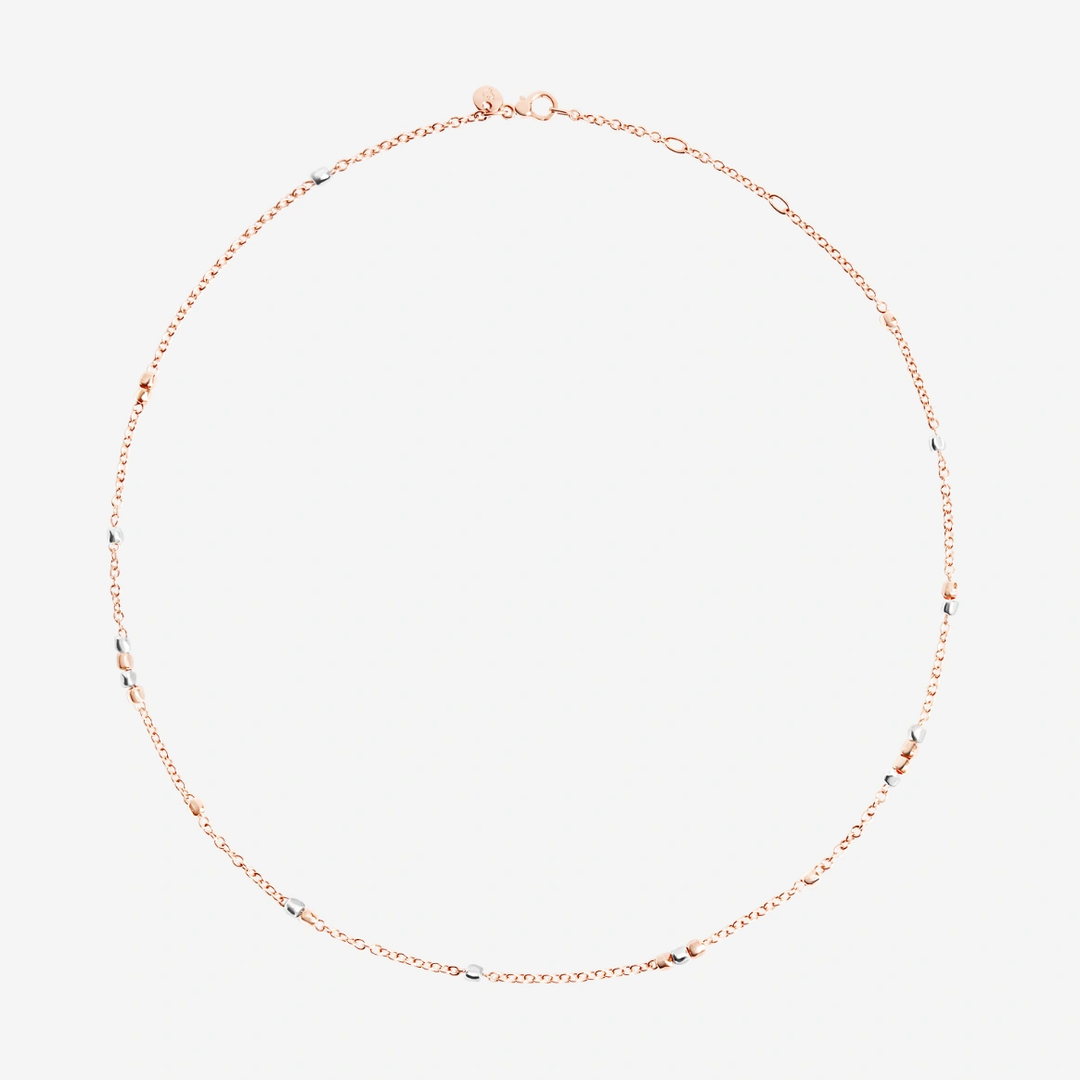 Halskette Mini Granelli Rosenkranz Rosé