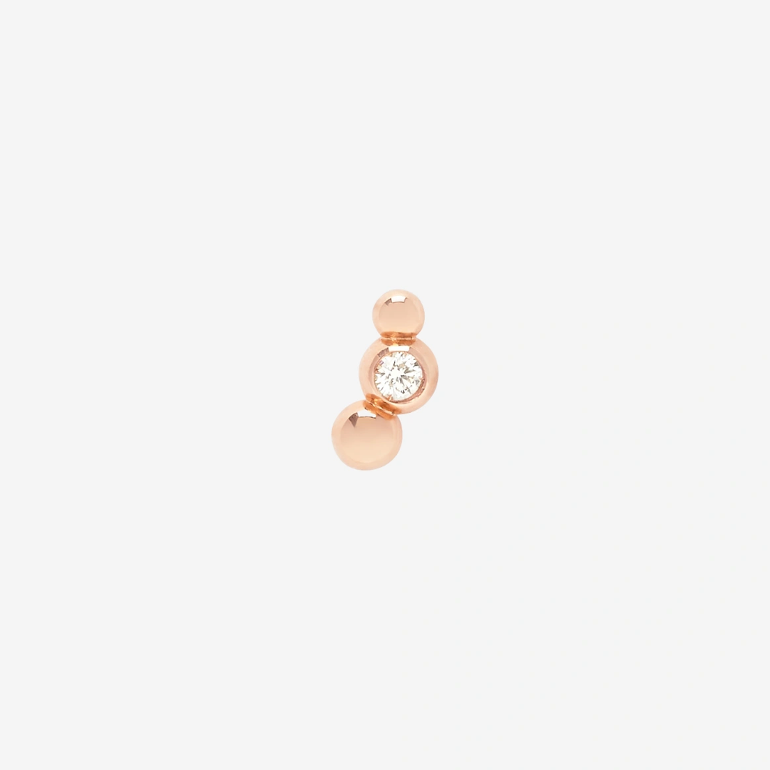 Ohrringe Bollicine Diamant Half-Pair