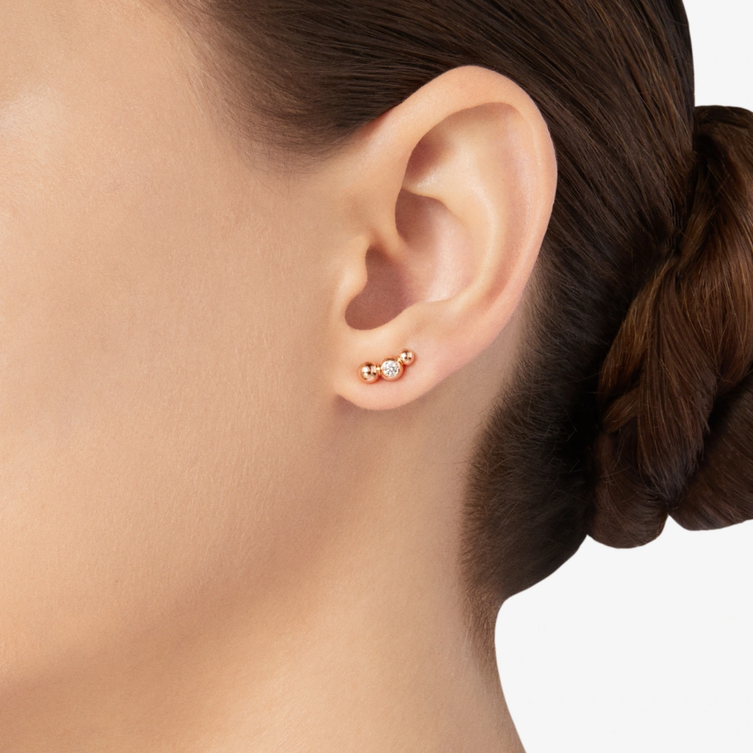 Ohrringe Bollicine Diamant Half-Pair