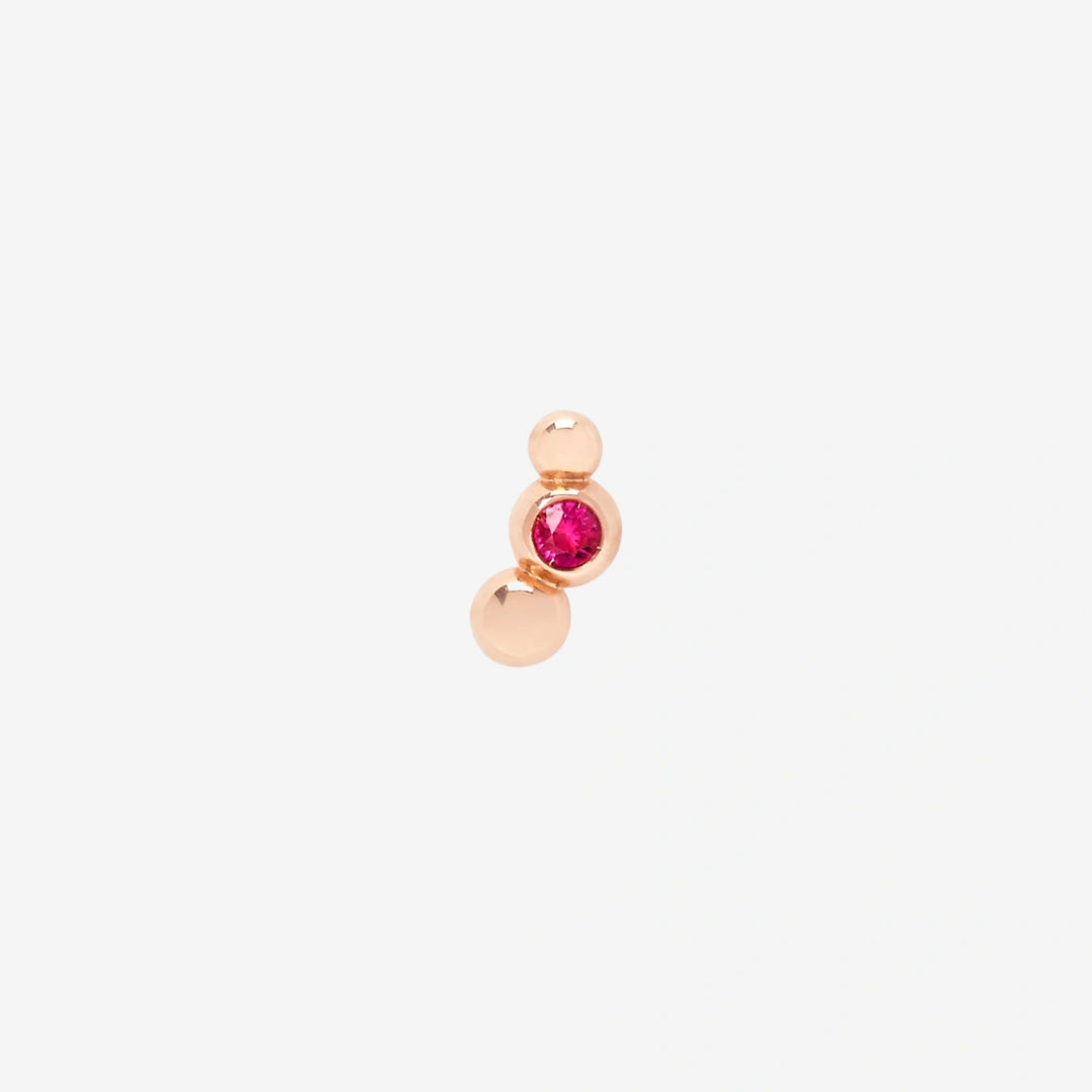 Ohrringe Bollicine Rubin Half-Pair