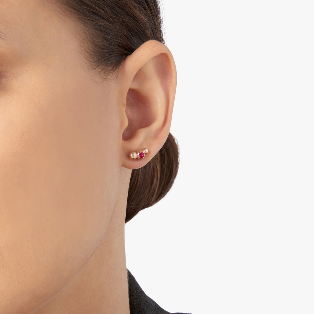 Ohrringe Bollicine Rubin Half-Pair