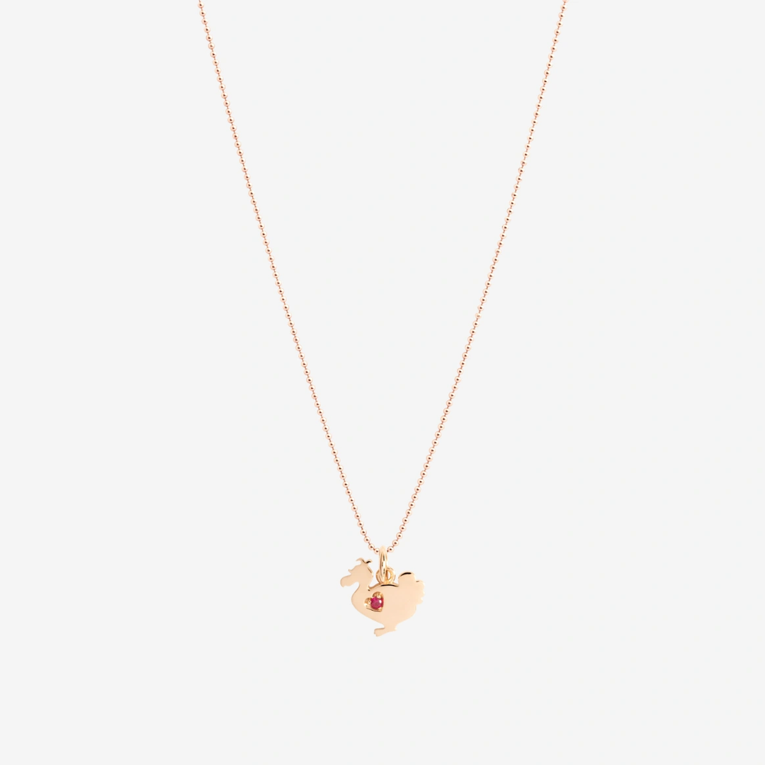 Anhänger Lady Dodo Roségold Rubin