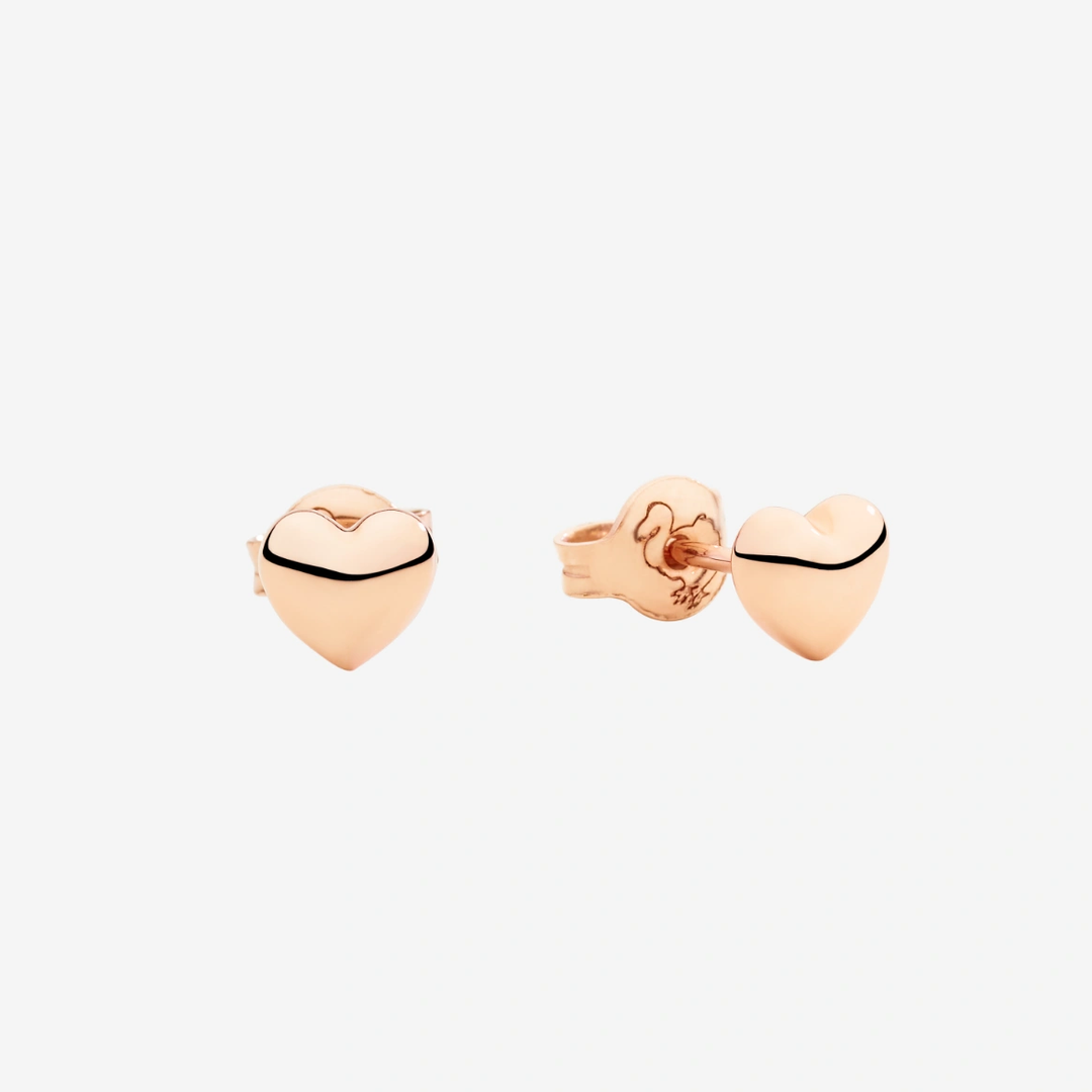 Ohrstecker Herz aus Rosegold