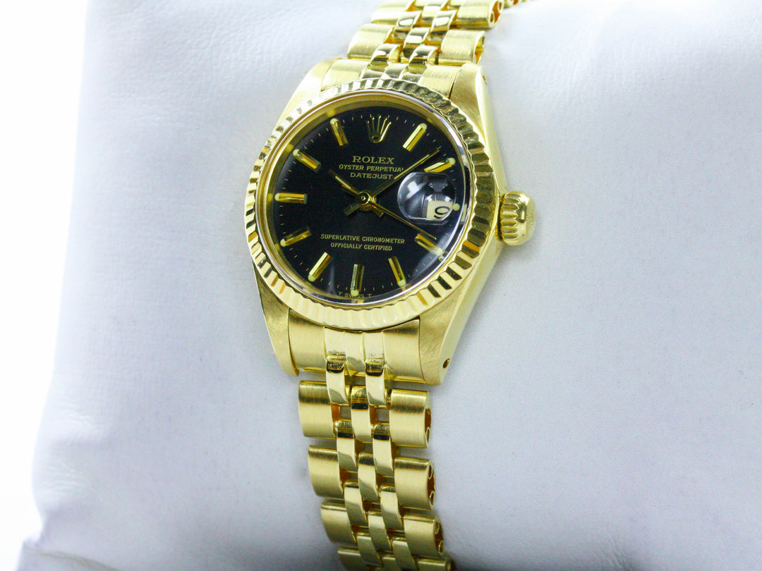 Lady Datejust Referenz 6917 Schwarzes Zifferblatt
