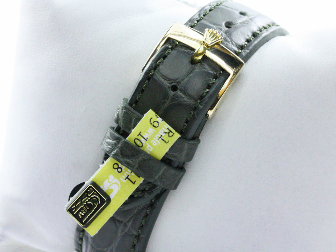 Rolex Date 18k Gold Alligator Referenz 15038