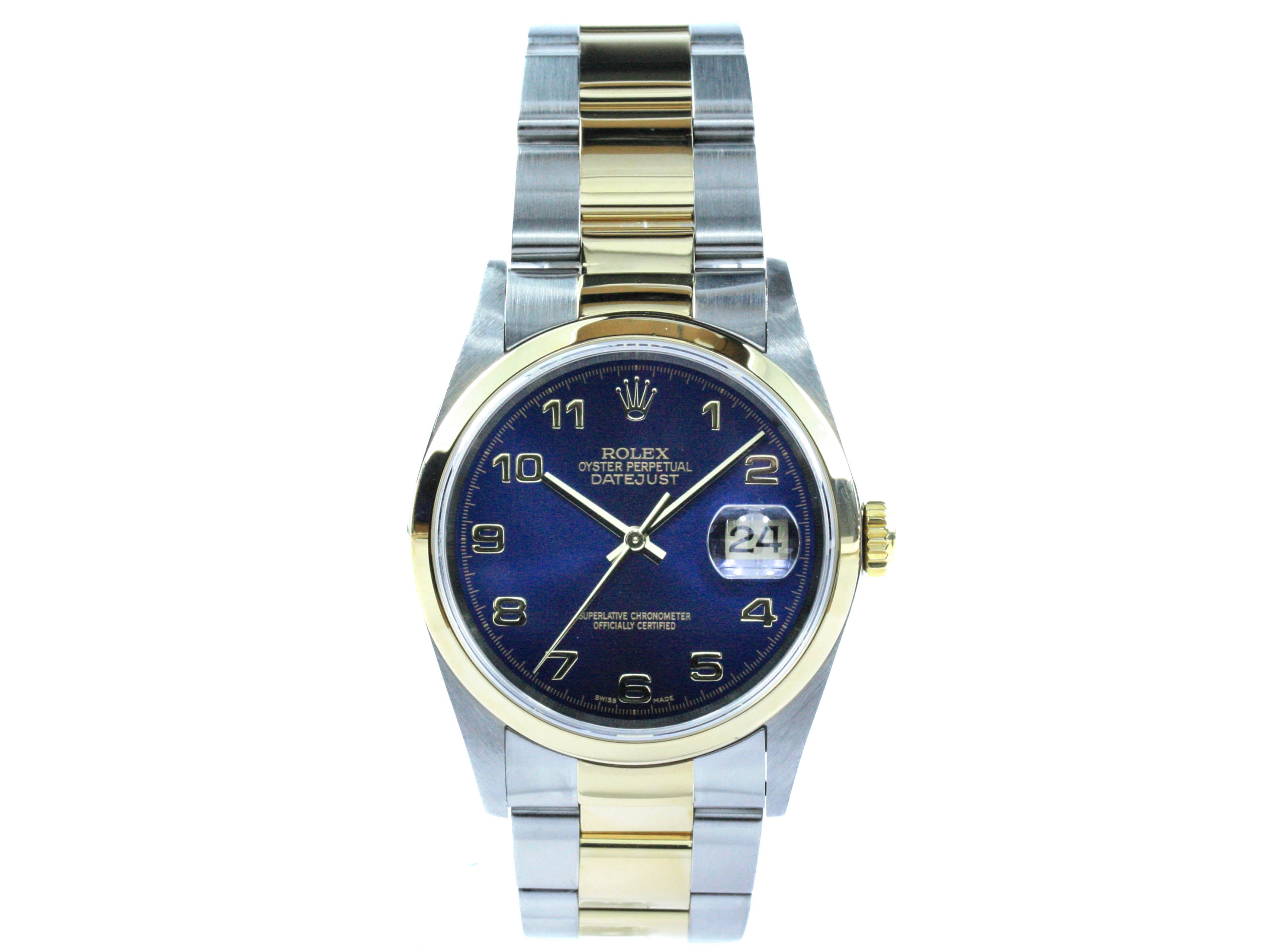 Rolex ROLEX Datejust Blaues Zifferblatt Referenz 16203 – Juwelier Lun