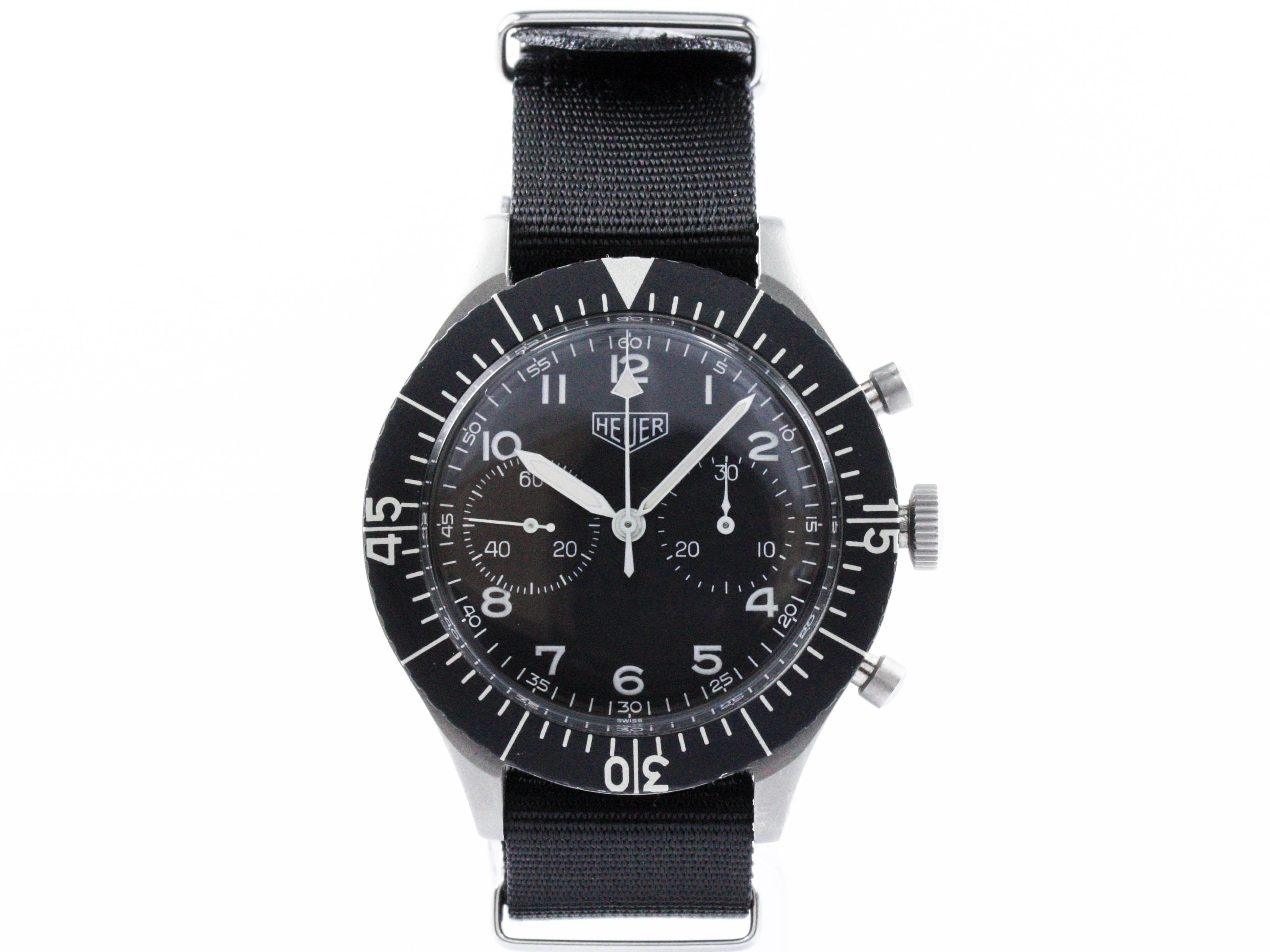 Heuer Bund Heuer Pilotenuhr Heuer Bundeswehr Flyback Chronograph