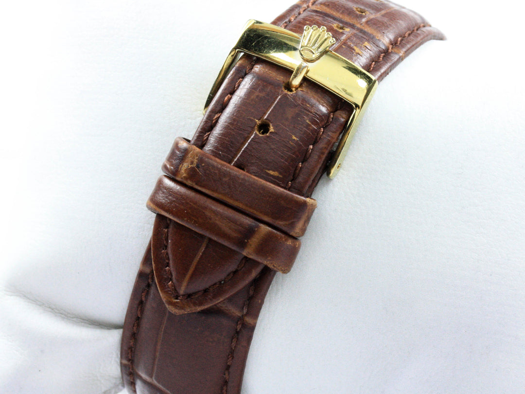 Rolex Date 18k Gold Alligator Referenz 1503