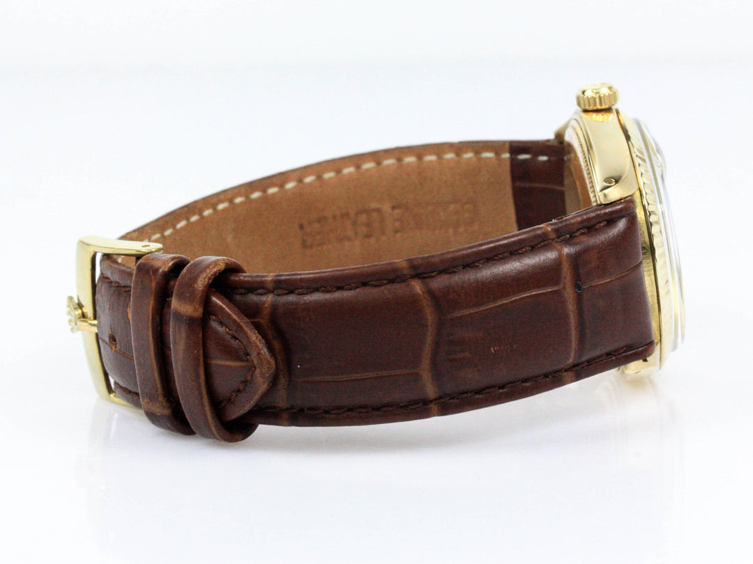 Rolex Date 18k Gold Alligator Referenz 1503