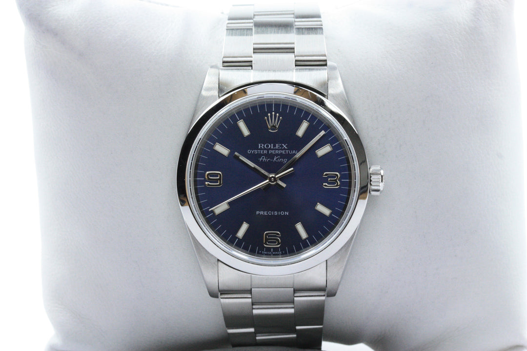 Rolex Air-King Blaues Zifferblatt Referenz 14000