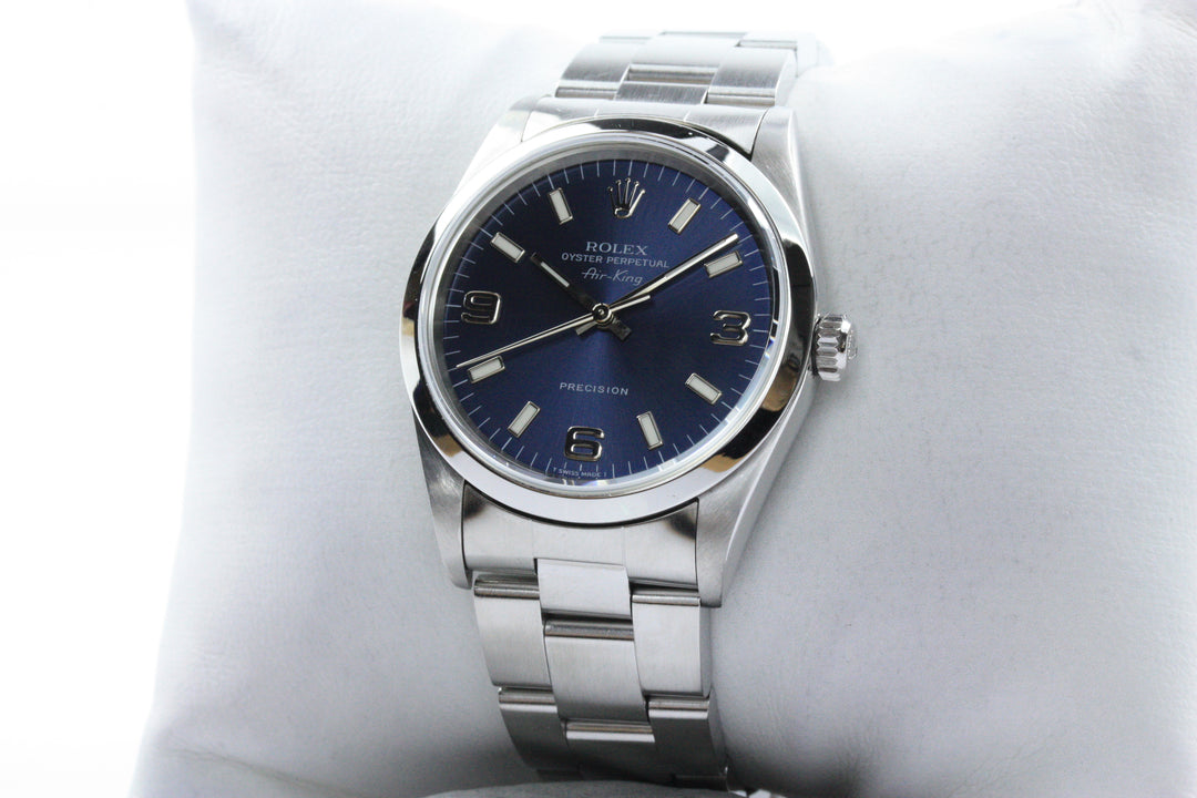 Rolex Air-King Blaues Zifferblatt Referenz 14000