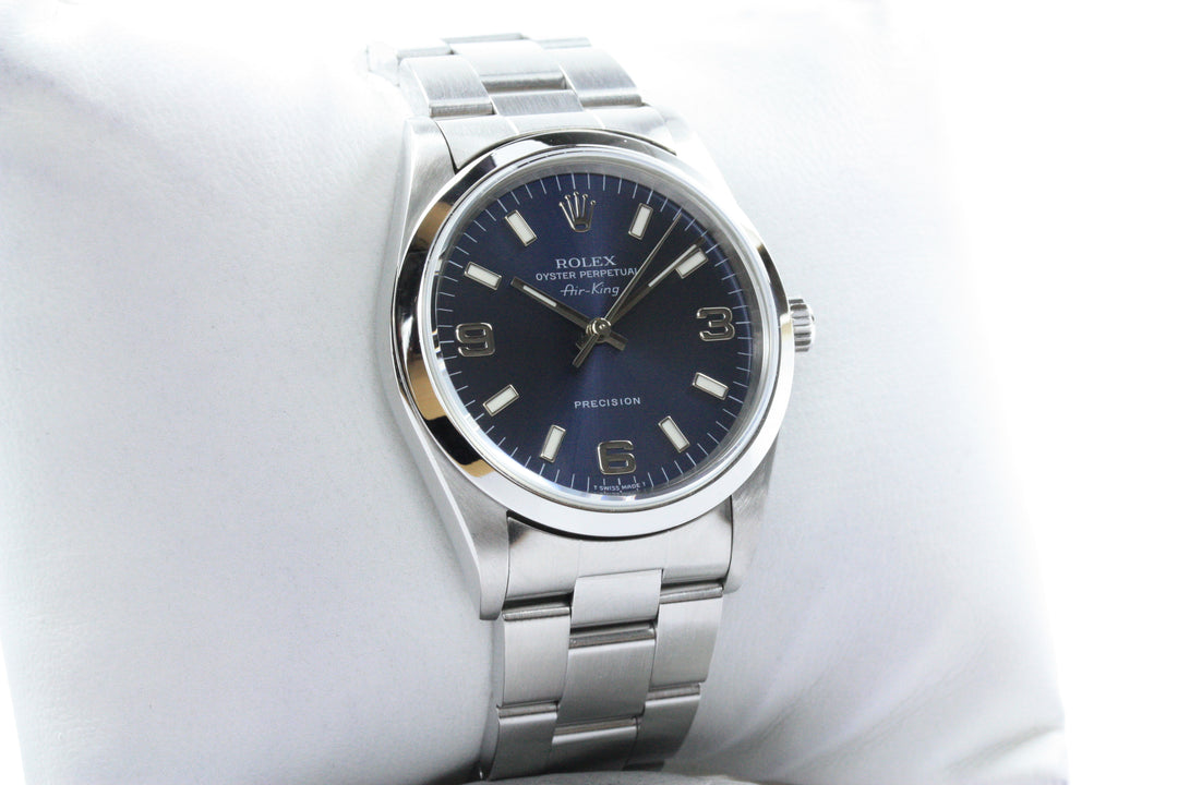 Rolex Air-King Blaues Zifferblatt Referenz 14000