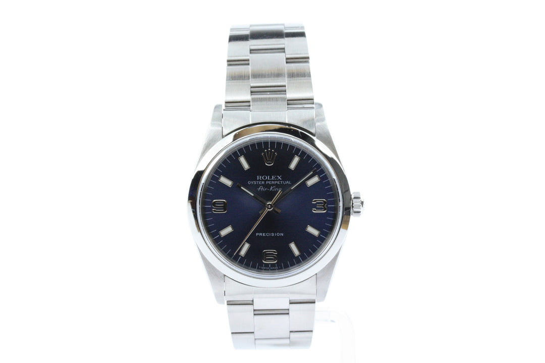 Rolex Air-King Blaues Zifferblatt Referenz 14000