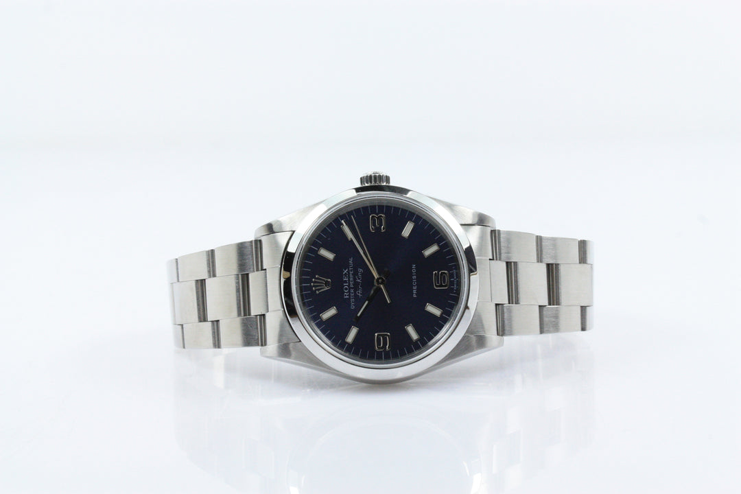Rolex Air-King Blaues Zifferblatt Referenz 14000