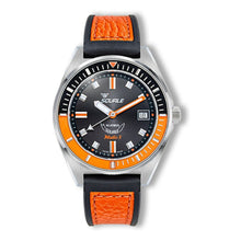 Squale Matic S Orange – Taucheruhr Edelstahl mit schwarzem Zifferblatt und orangen Akzenten