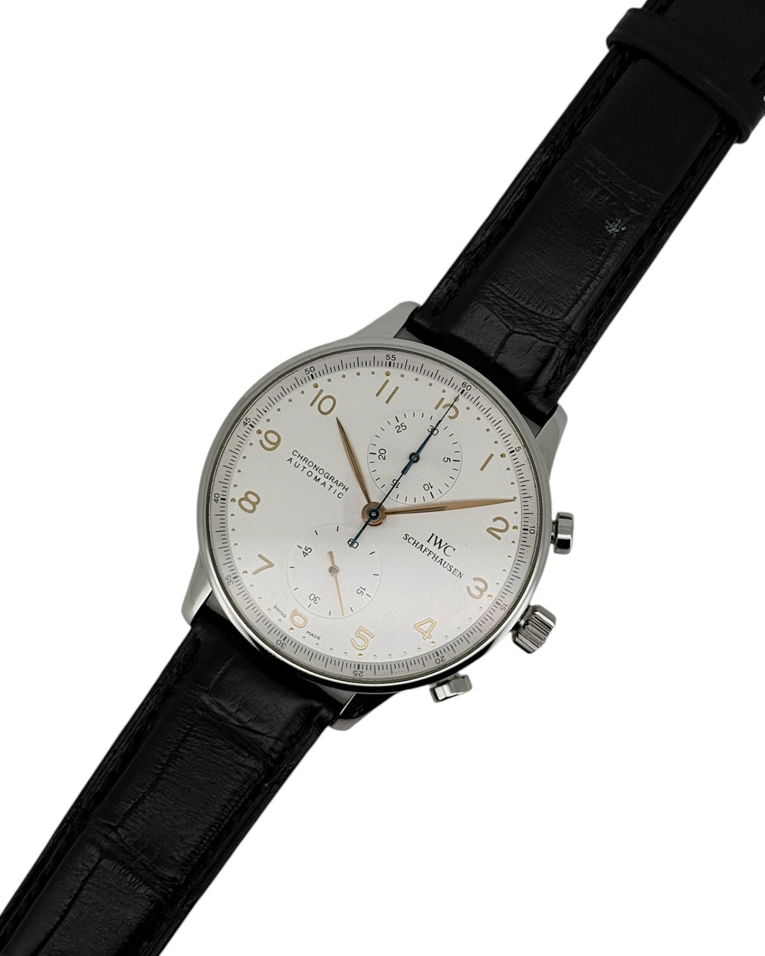 Portugieser 41 mm Automatic Chronograph IWC Lederband + Schließe