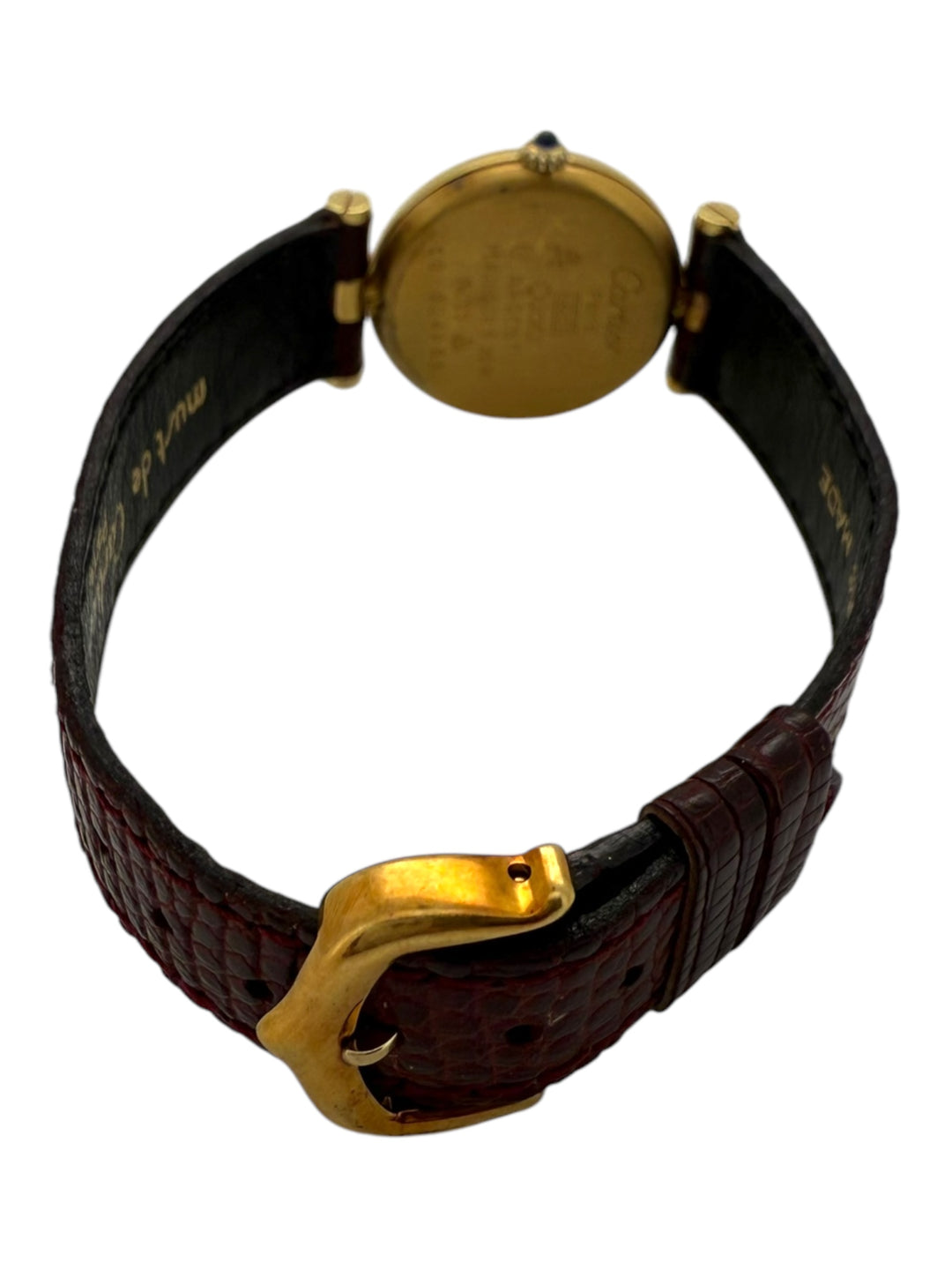Cartier must de Cartier Vermeil 24 mm 925 Silber Gold Plated Quarz