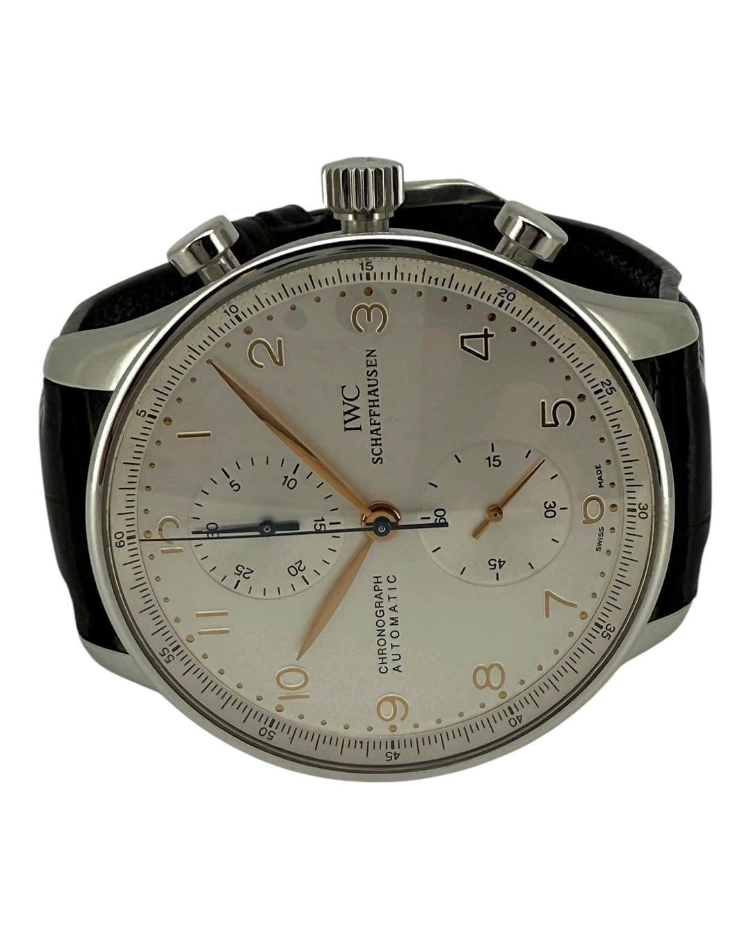 Portugieser 41 mm Automatic Chronograph IWC Lederband + Schließe