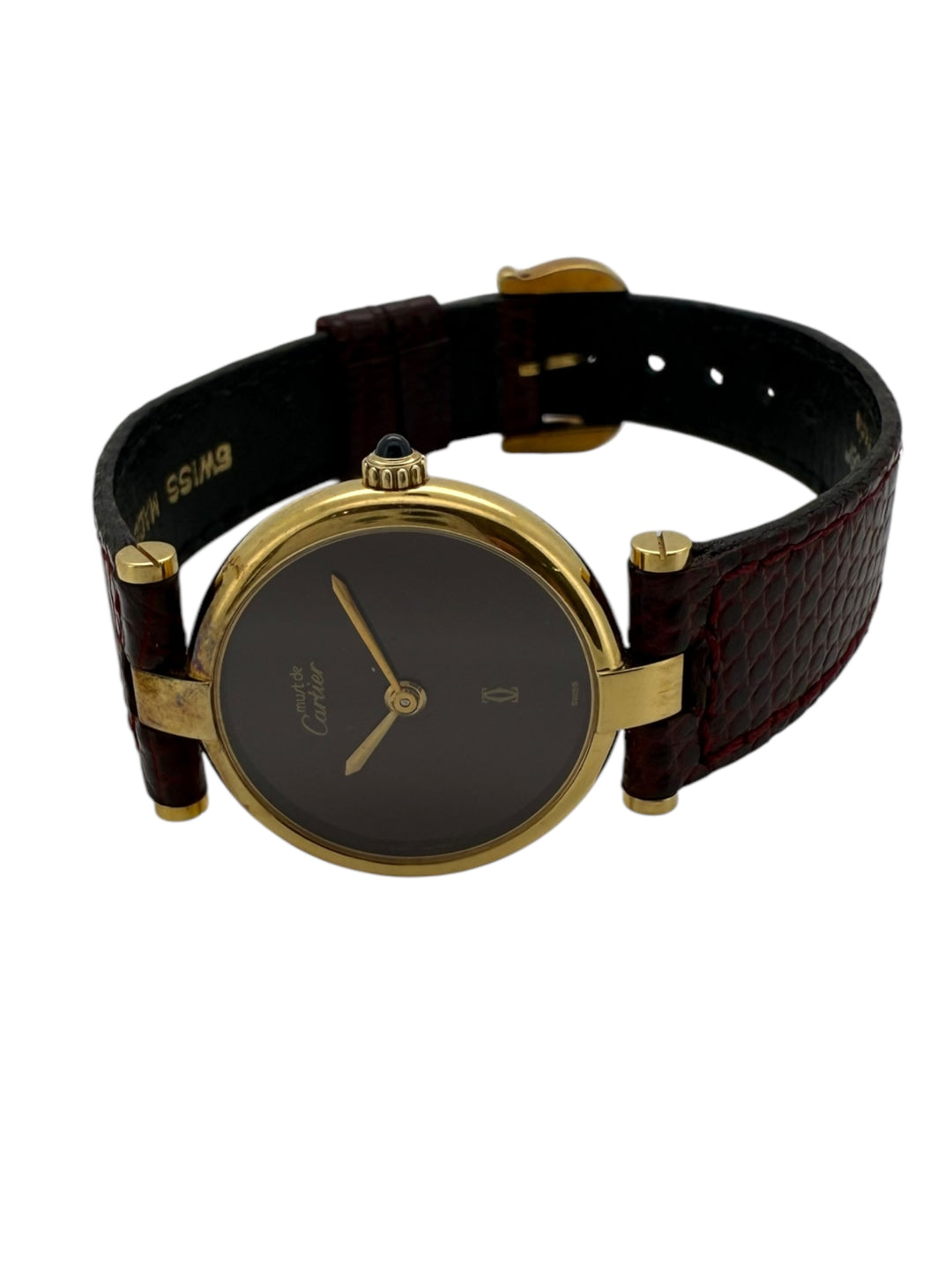 Cartier must de Cartier Vermeil 24 mm 925 Silber Gold Plated Quarz
