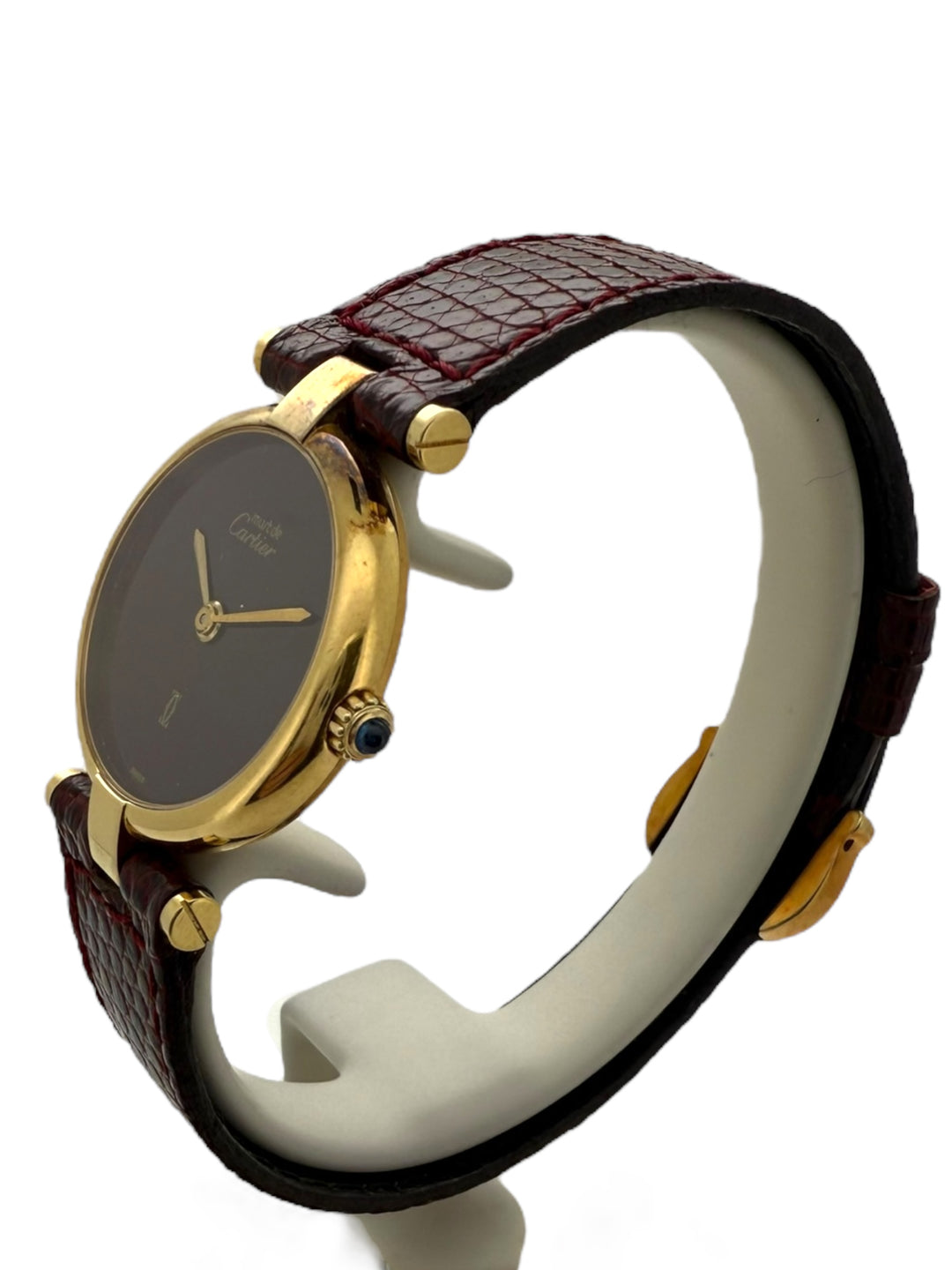Cartier must de Cartier Vermeil 24 mm 925 Silber Gold Plated Quarz