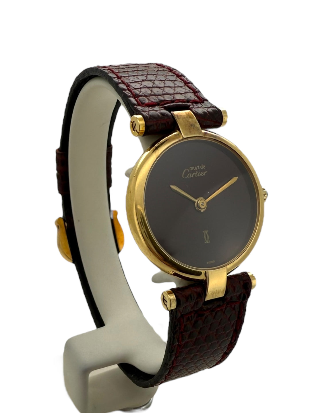 Cartier must de Cartier Vermeil 24 mm 925 Silber Gold Plated Quarz