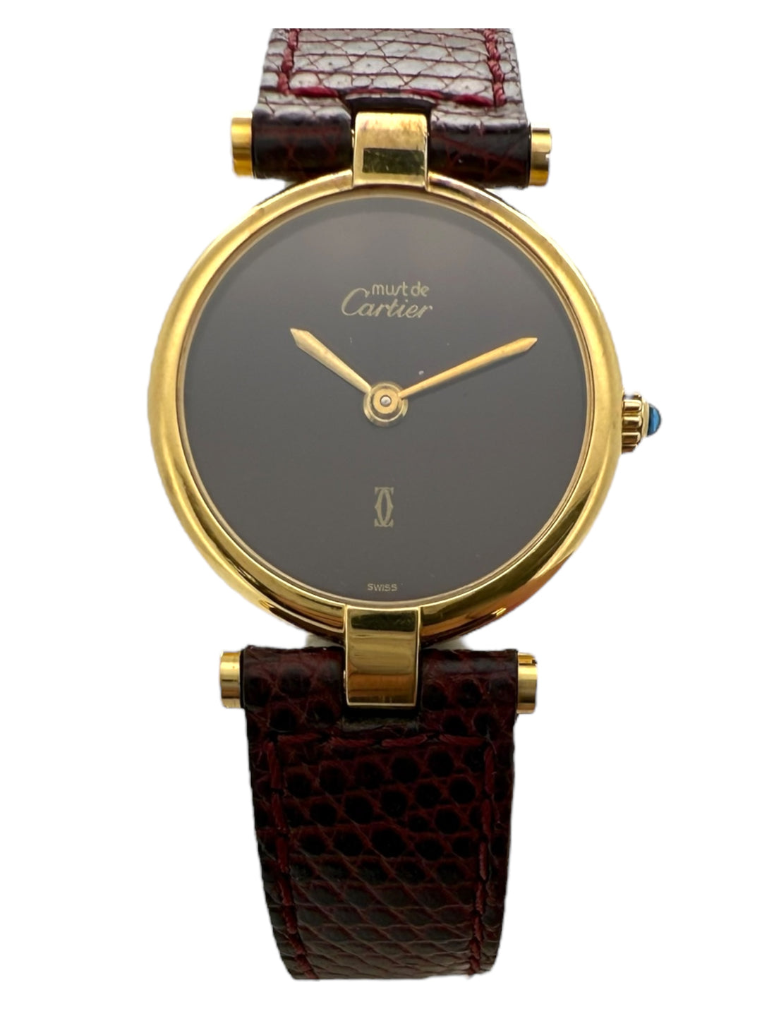 Cartier must de Cartier Vermeil 24 mm 925 Silber Gold Plated Quarz