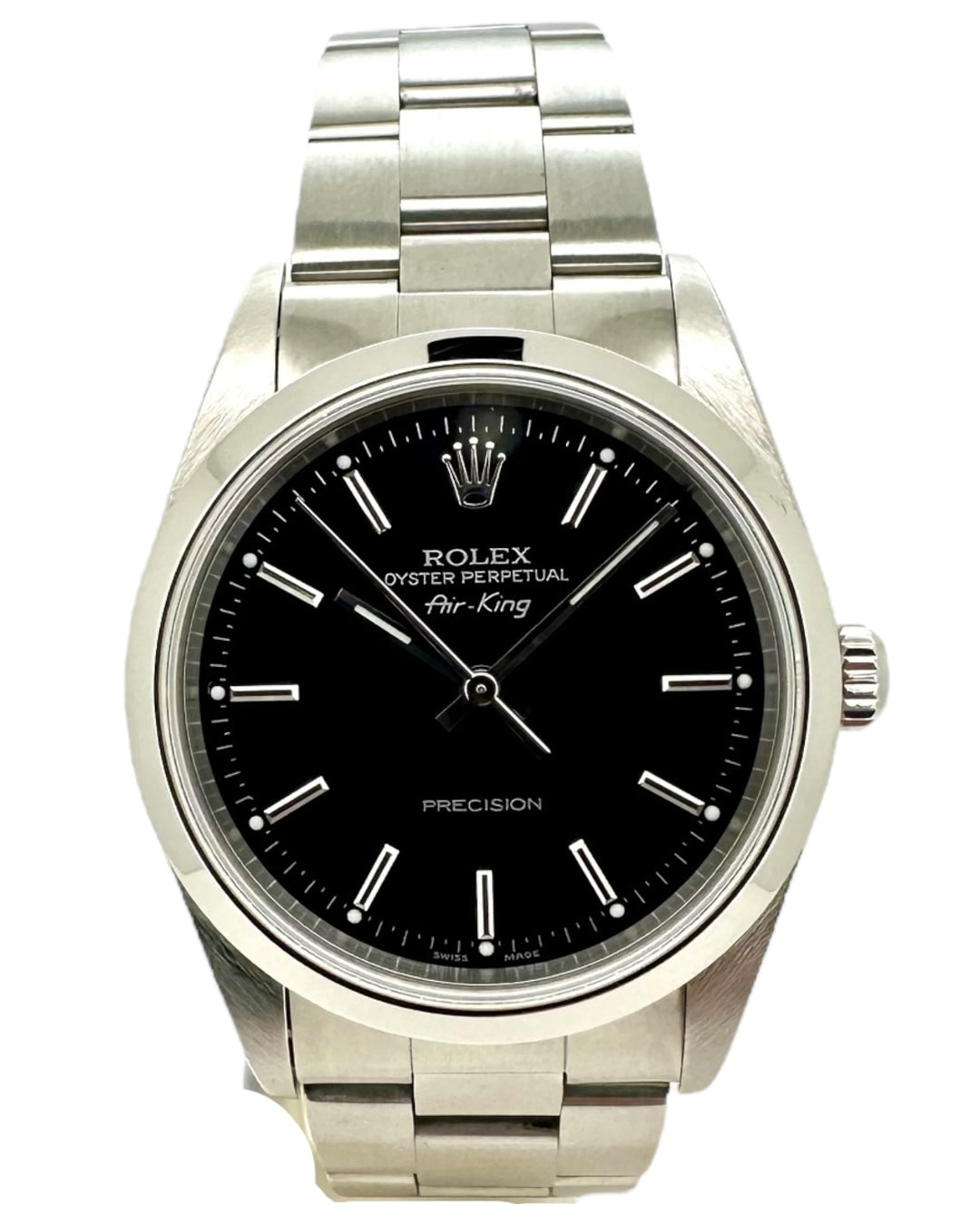 Rolex Air-King Schwarzes Zifferblatt Referenz 14000M