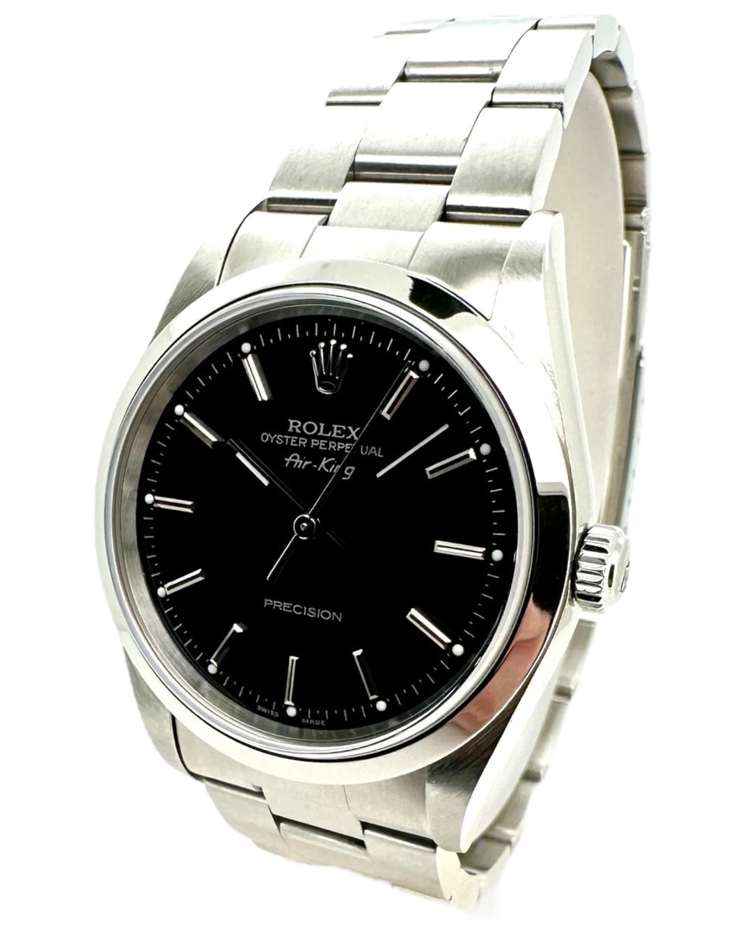 Rolex Air-King Schwarzes Zifferblatt Referenz 14000M