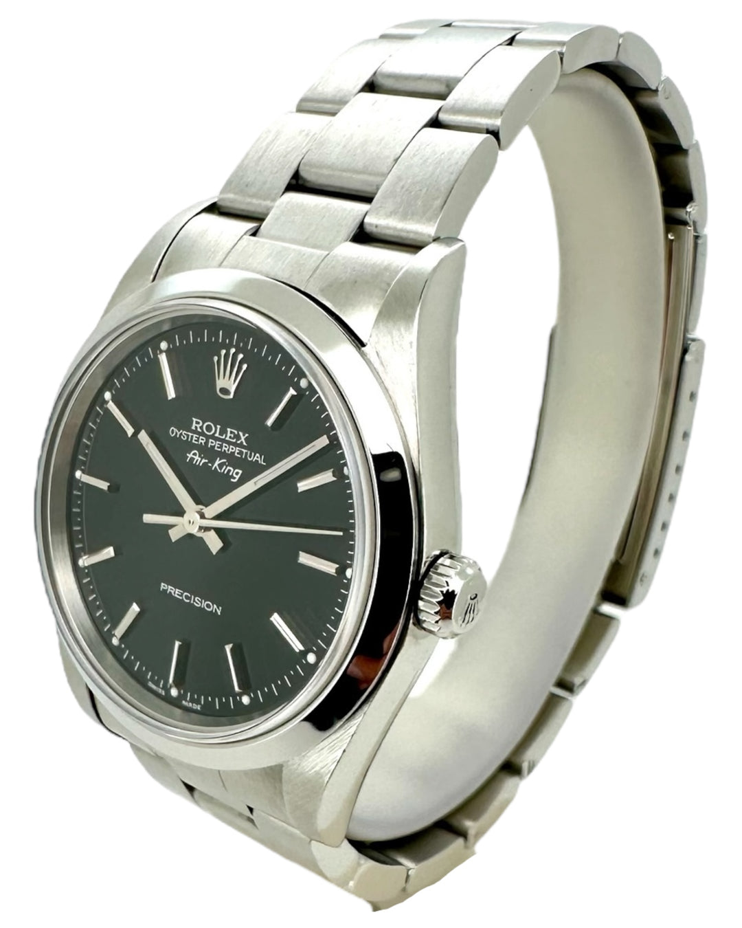 Rolex Air-King Schwarzes Zifferblatt Referenz 14000M